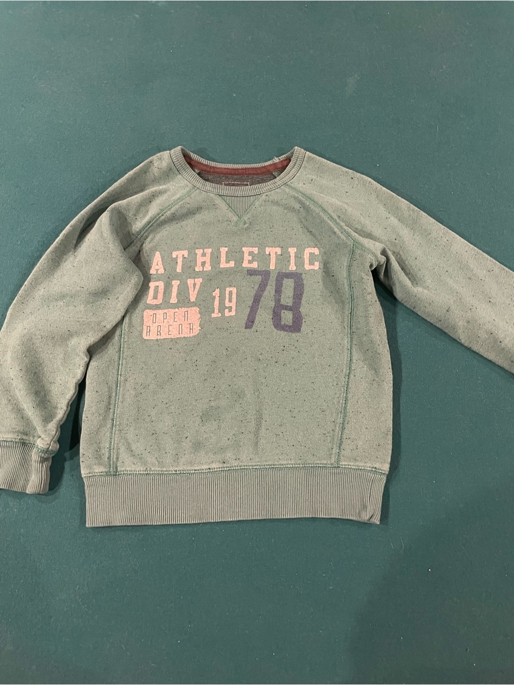 Sonoma Speckled Green Athletic Graphic Sweatshirt